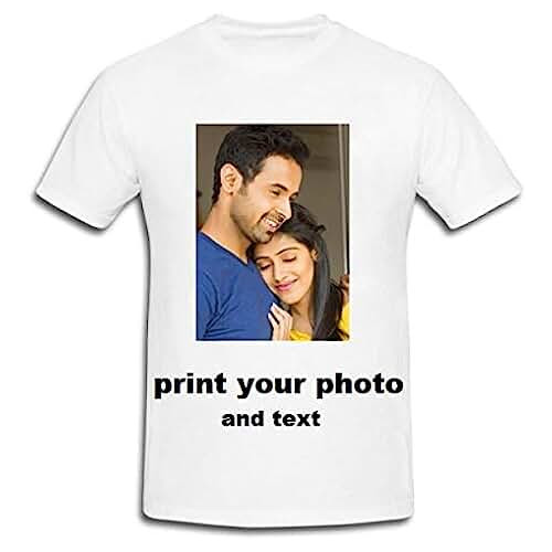 T-shirt with custom photo and text